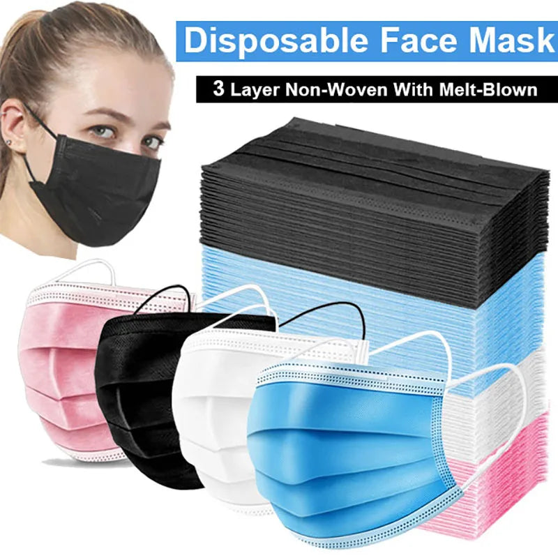 3-layer Face Masks - 50 count