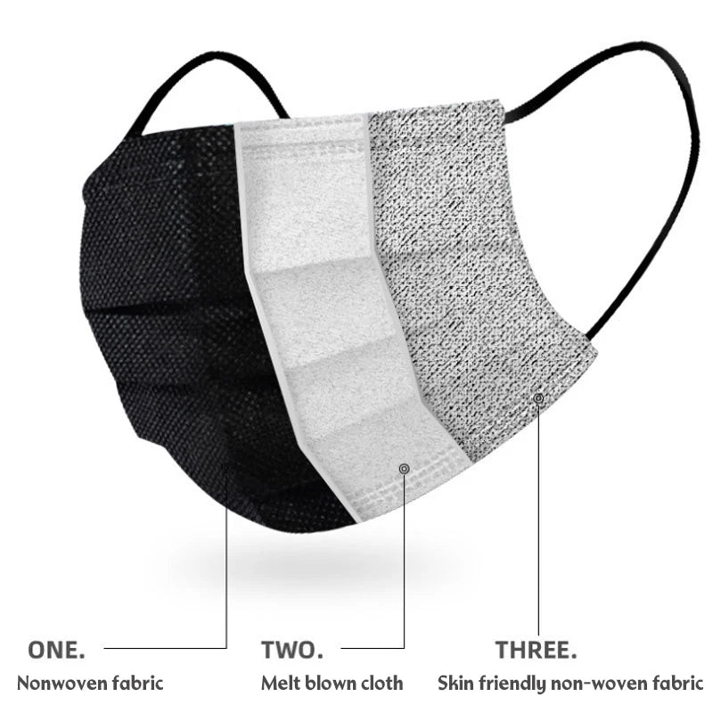 3-layer Face Masks - 50 count