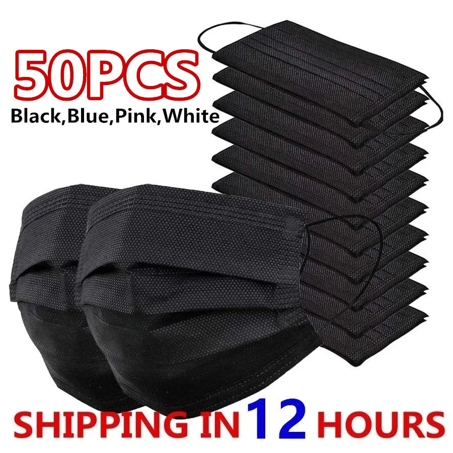 3-layer Face Masks - 50 count
