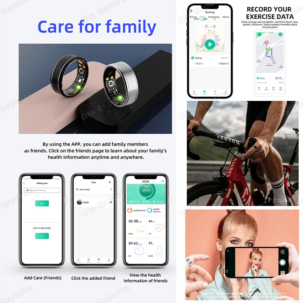 Blood Pressure - Sleep - Health Monitor Smart Ring