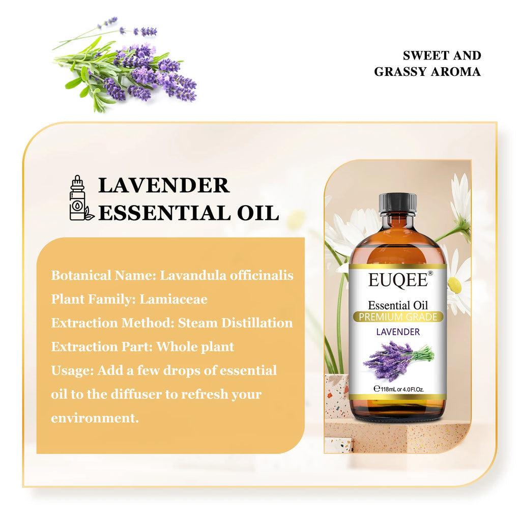 EUQEE 4 Fl Oz Essential Oils for Aromatherapy
