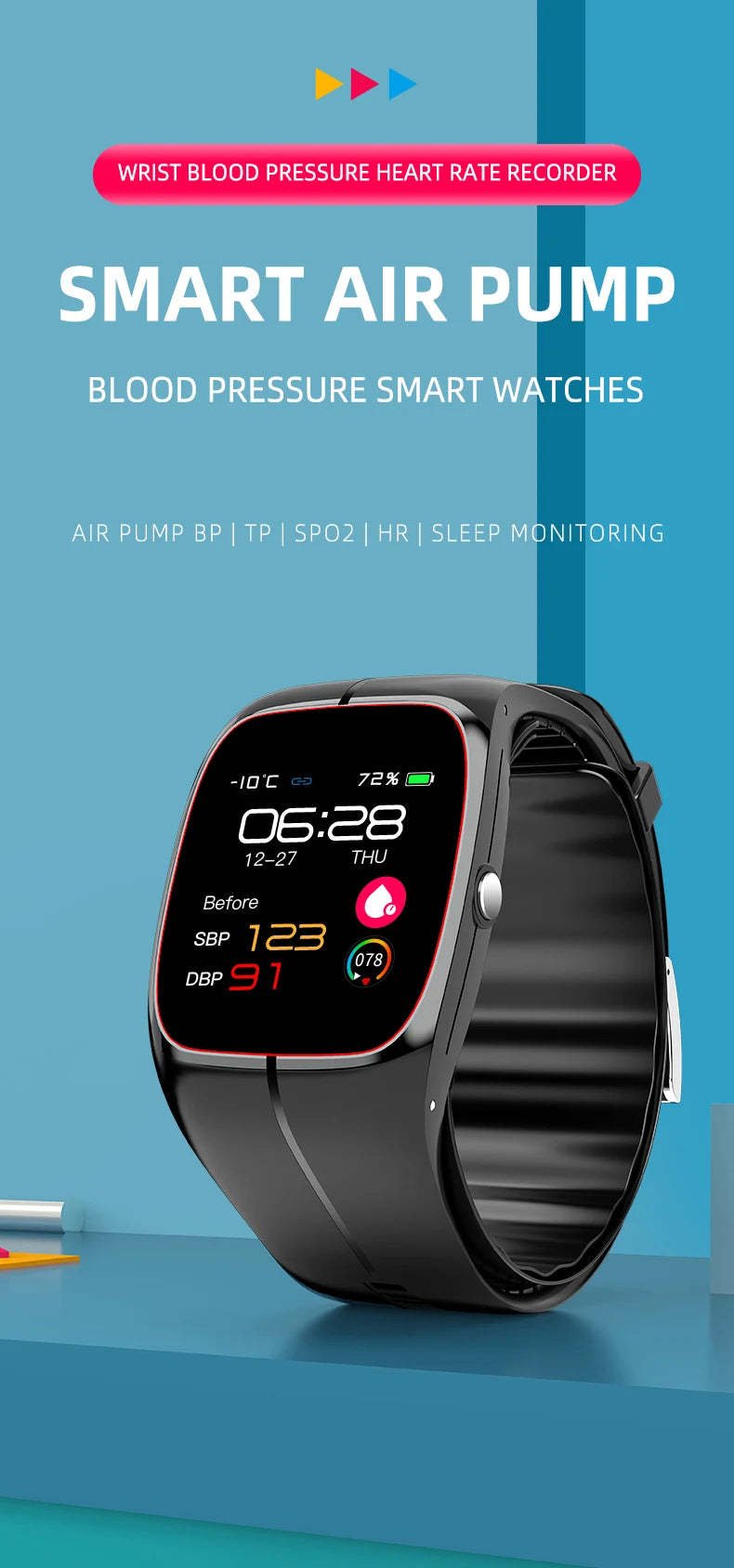 Medical Grade Blood Pressure Smartwatch