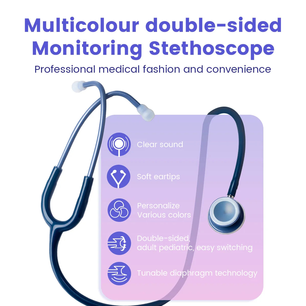 Professional Cardiology Double Head Stethoscope