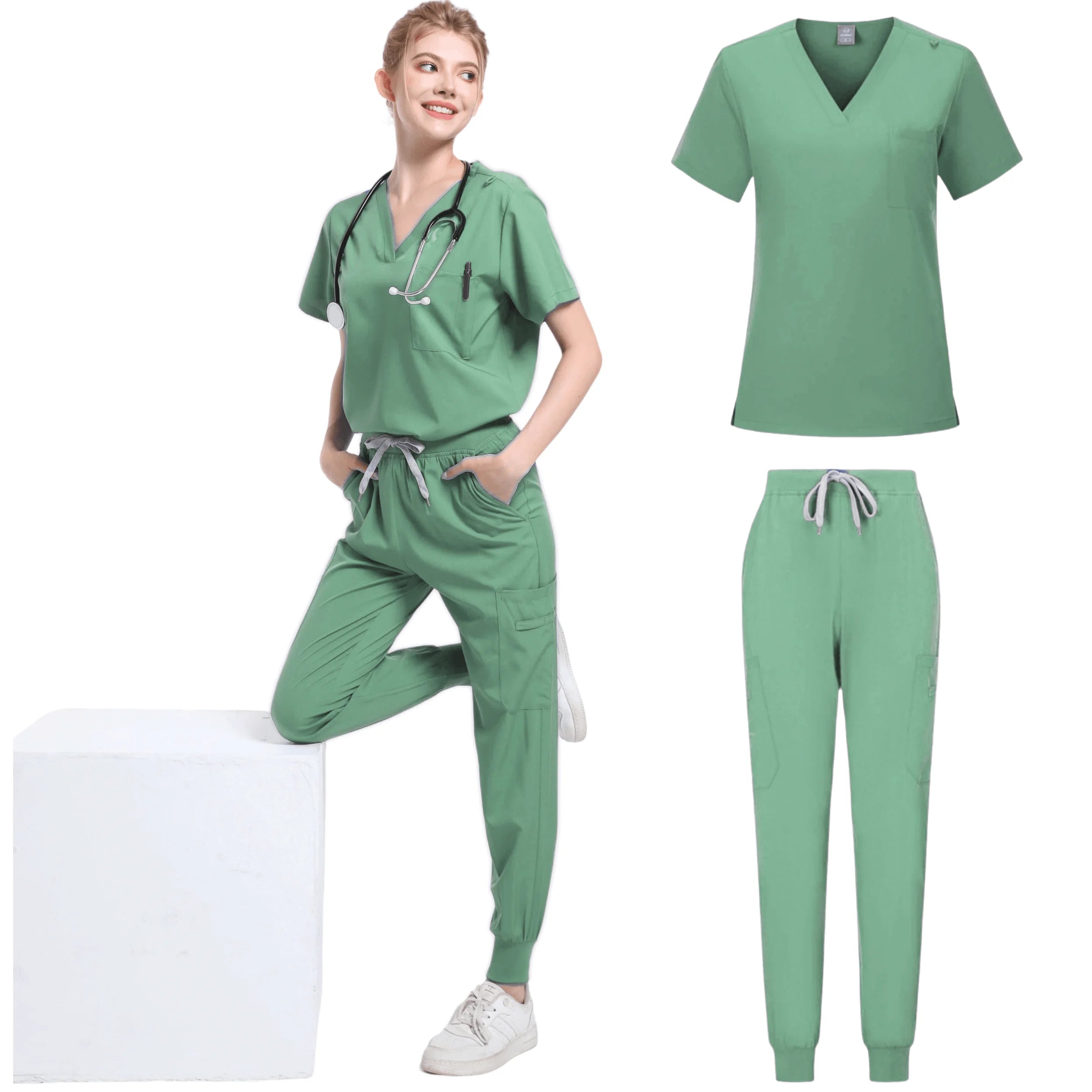 Scrubs Medical Uniforms Woman Multicolour SPA Beauty Uniform Dentist Veterinary Working Clothes Unisex Pharmacy Clinic Scrub Set