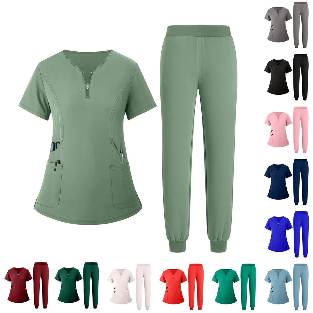 Scrubs Sets Medical Uniforms - Top + Jogger Pants