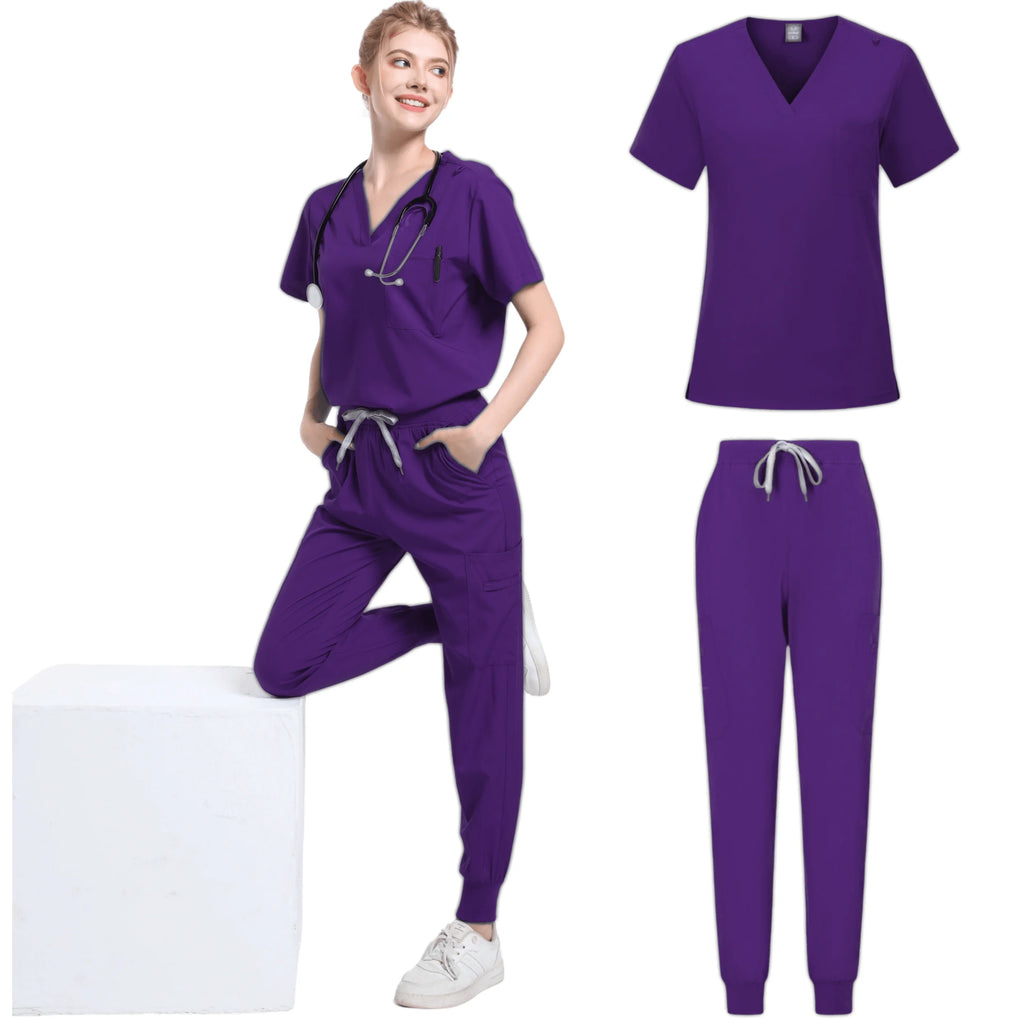 Scrubs Medical Uniforms Woman Multicolour SPA Beauty Uniform Dentist Veterinary Working Clothes Unisex Pharmacy Clinic Scrub Set