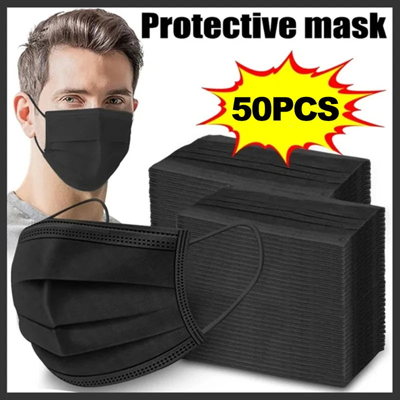 3-layer Face Masks - 50 count