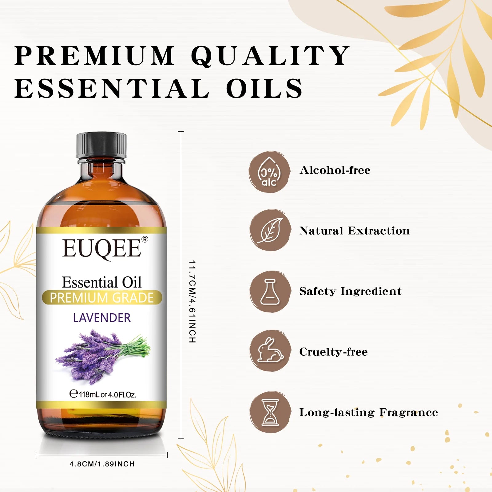 EUQEE 4 Fl Oz Essential Oils for Aromatherapy