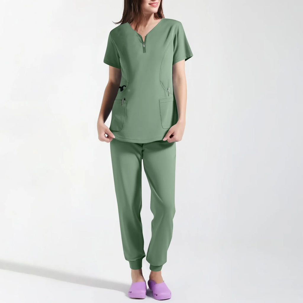 Scrubs Sets Medical Uniforms - Top + Jogger Pants