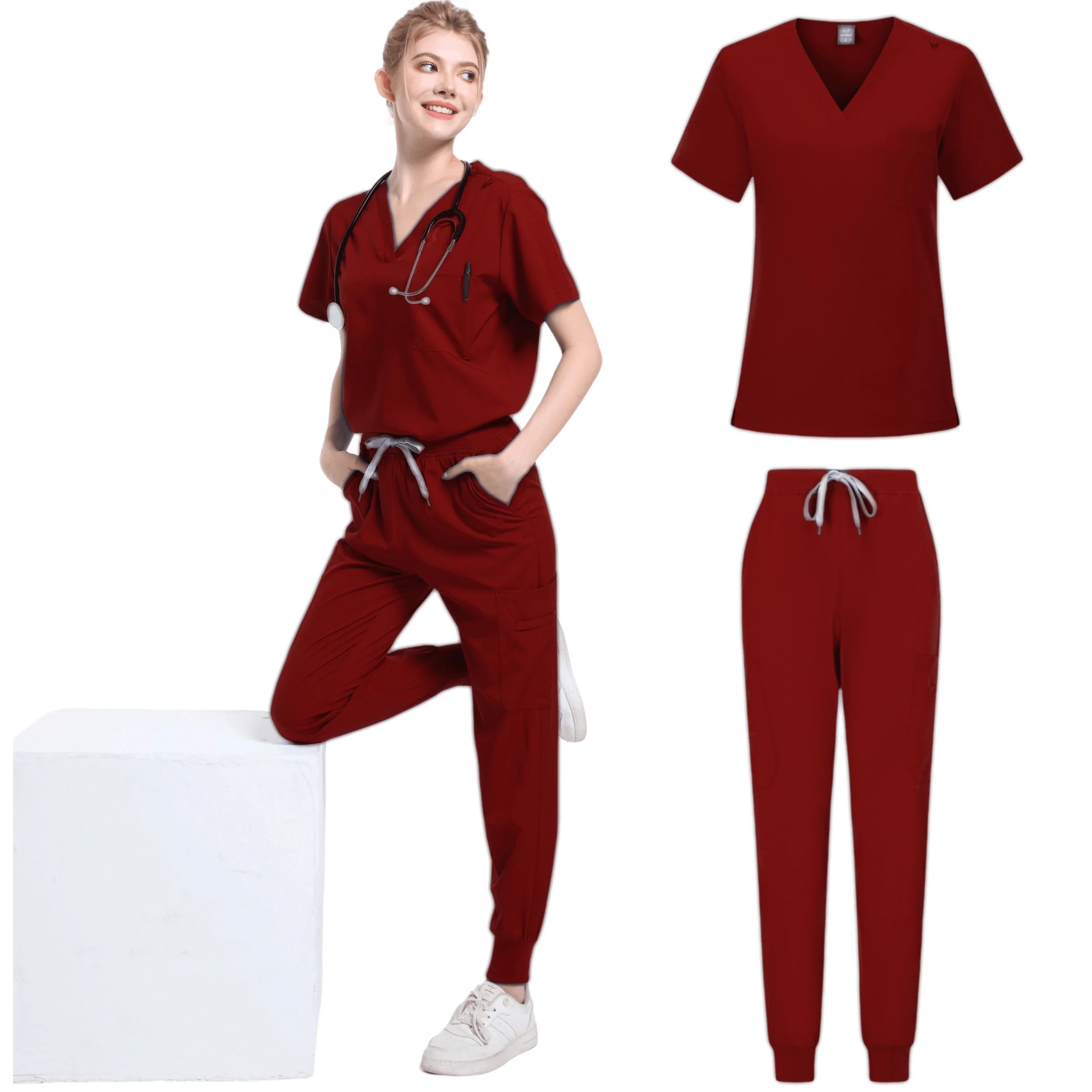 Scrubs Medical Uniforms Woman Multicolour SPA Beauty Uniform Dentist Veterinary Working Clothes Unisex Pharmacy Clinic Scrub Set