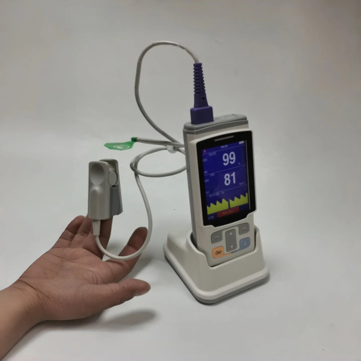 Portable blood oxygen saturation monitor