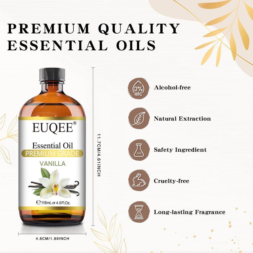 EUQEE 4 Fl Oz Essential Oils for Aromatherapy