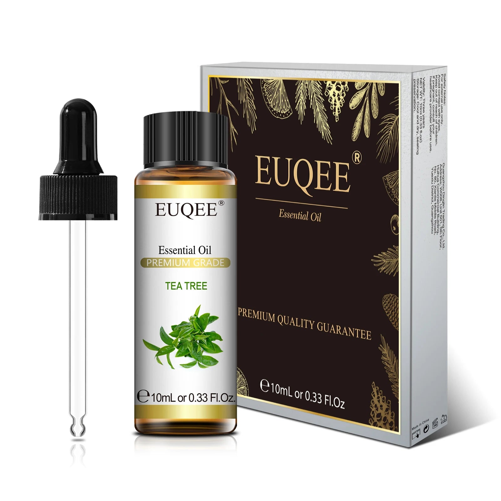 EUQEE 10ml Natural Plant Essential Oil with Dropper