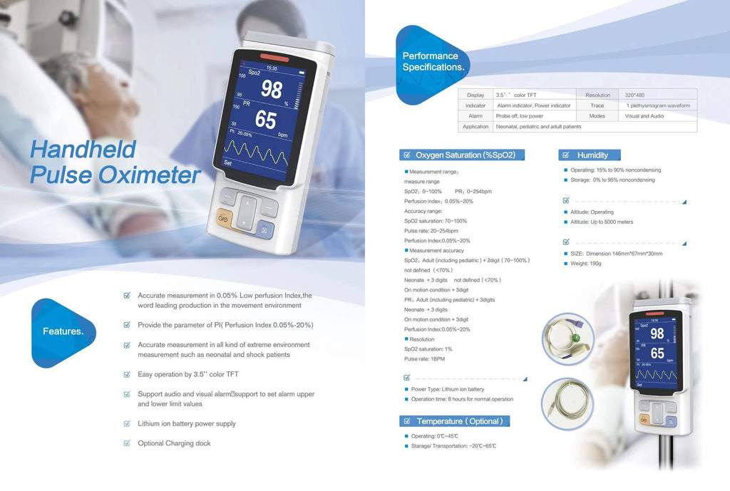 Portable blood oxygen saturation monitor