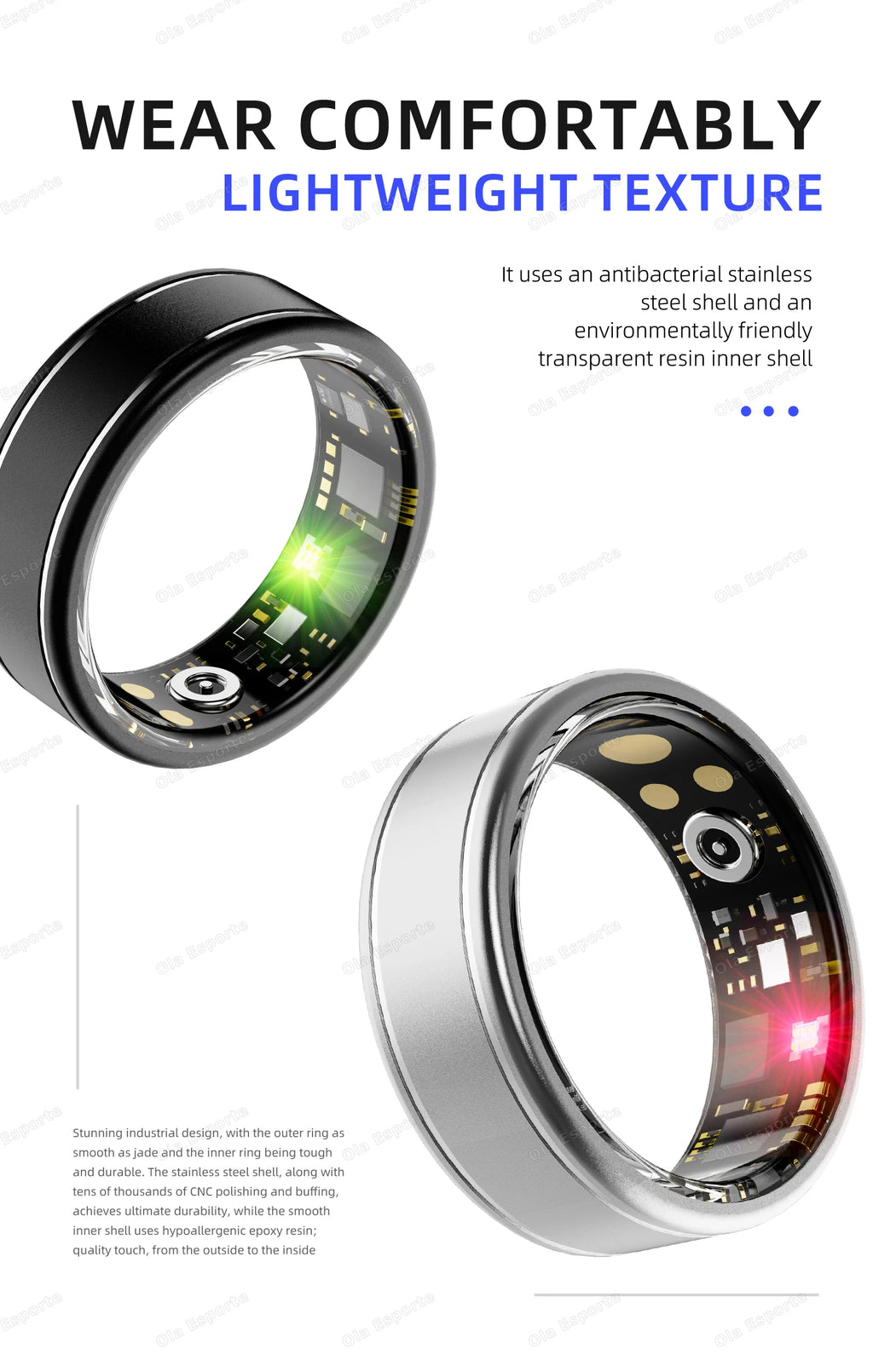 Blood Pressure - Sleep - Health Monitor Smart Ring