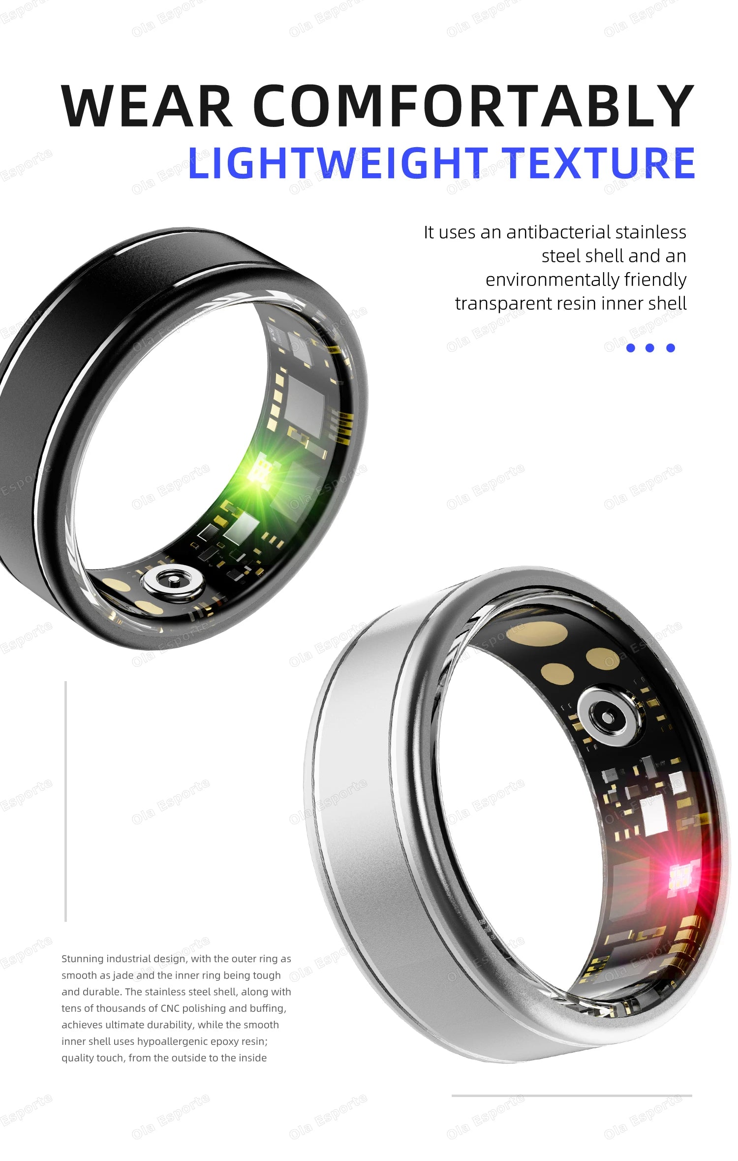 Blood Pressure - Sleep - Health Monitor Smart Ring
