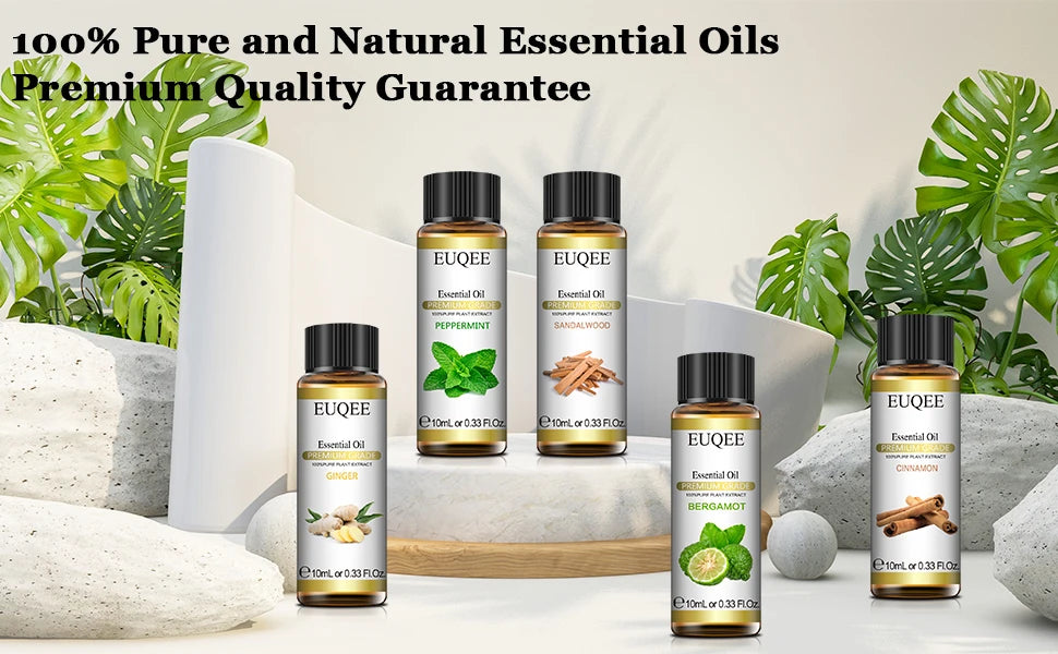 EUQEE 10ml Natural Plant Essential Oil with Dropper