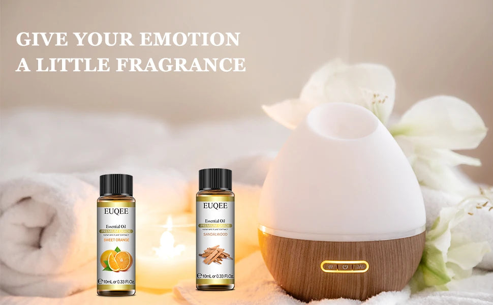 EUQEE 10ml Natural Plant Essential Oil with Dropper