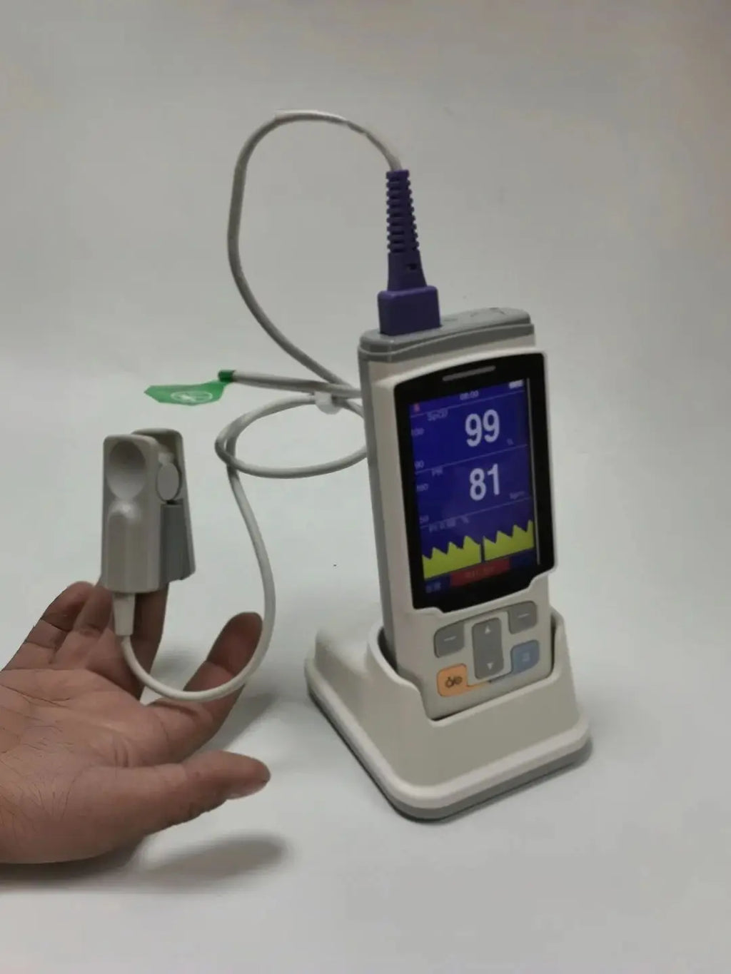 Portable blood oxygen saturation monitor