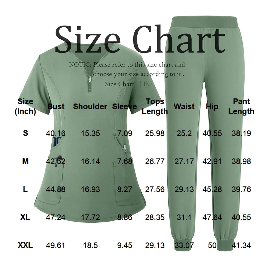 Scrubs Sets Medical Uniforms - Top + Jogger Pants