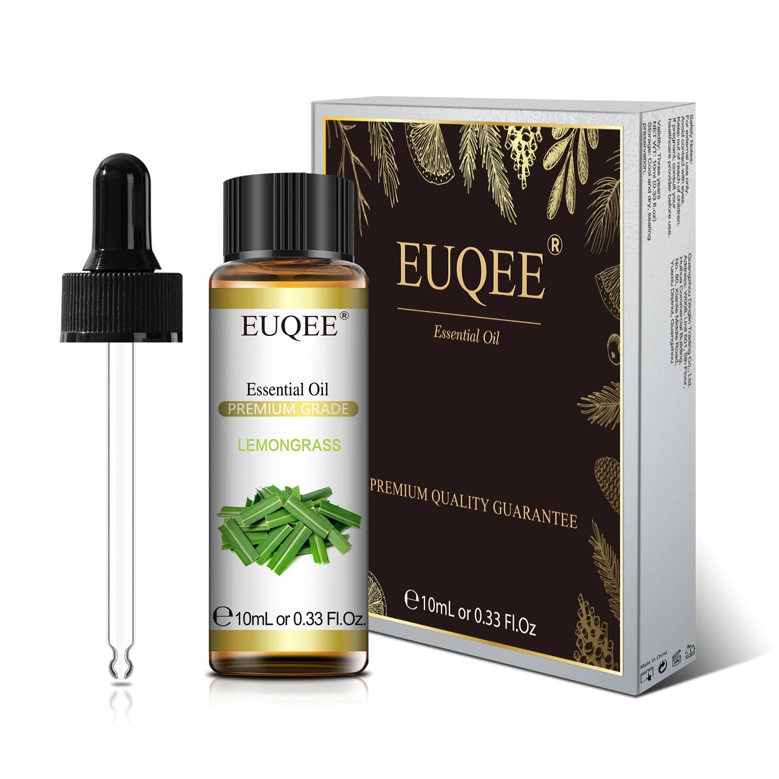 EUQEE 10ml Natural Plant Essential Oil with Dropper