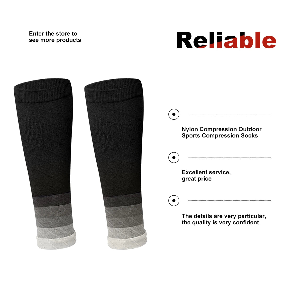 Compression Socks with Calf Support