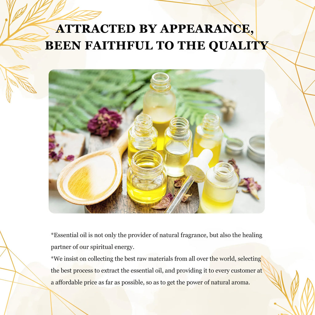 EUQEE 10ml Natural Plant Essential Oil with Dropper
